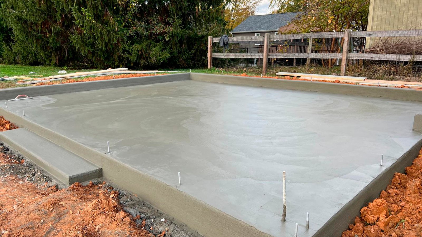 Engineered retaining wall on a hillside property