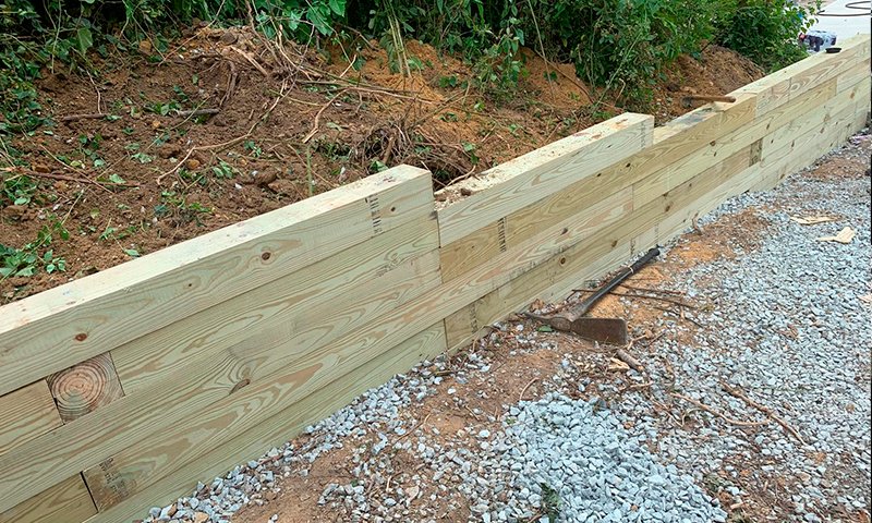 Cliffside erosion-control retaining wall