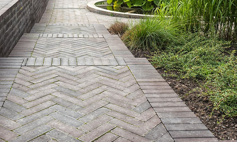 Front entry paver walkway